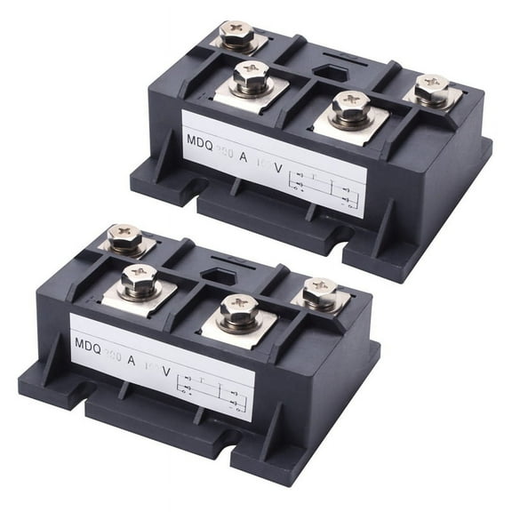 2X 200A 1600V Diode Module Single Phase Bridge Rectifier MDQ-200A,2 x Bridge Rectifier,Black& Silver Tone