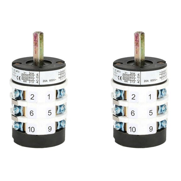 2X 20A 220/380V Tyre Changer Motor Forward Reverse Switch Forward and Reverse Foot Pedal,2x Tire Changer Switch,White