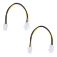 thumbnail image 1 of 2X 20CM/8Inch 12V 4 Pin Male to 4 Pin P4 Female CPU Power Supply Extension Cable, 1 of 8