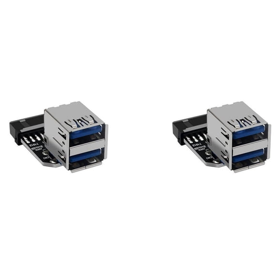 2X 20Pin to Dual USB3.0 Adapter Connverter Desktop Motherboard 19 Pin/20P Header to 2 Ports USB A Female Connector,PH21