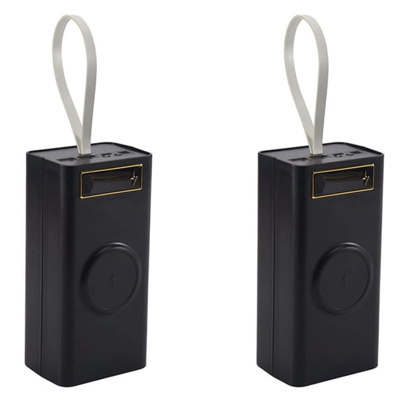 2X 21X18650 Battery Case Welding Free Power Bank Case - with Light 18650 Battery Charge Box Detachable DIY