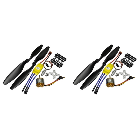 2X 2212 1000KV 13T Brushless Outrunner Motor+30A ESC+1045 Propeller Kit for RC Aircraft Multicopter