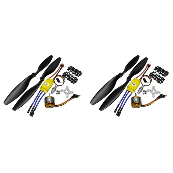 2X 2212 1000KV 6T Brushless Outrunner Motor+30A ESC+1045 Propeller Kit for RC Aircraft Multicopter