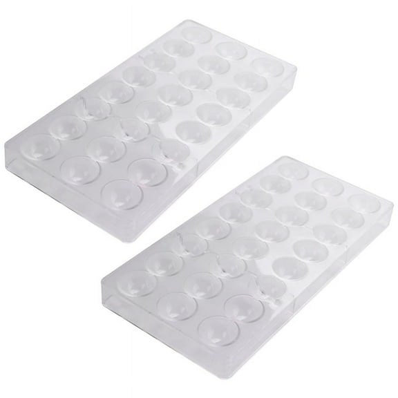 2X 24 Holes Semi Sphere Chocolate Mould Polycarbonate Chocolate Bar Mold Half Candy Maker Mold Bakeware