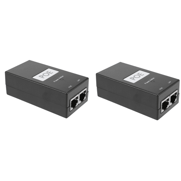 2X 24V 0.5A Desktop POE Power Injector Ethernet Adapter Surveillance CCTV for IP Camera Power Supply