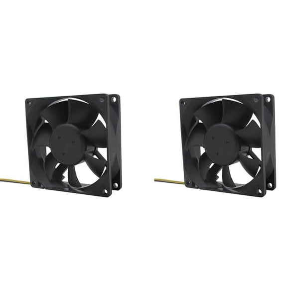 2X 24V 80mm 8cm Cooling Fan 80X80X25 mm 8025 PC Computer Case Fan DIY Router GPU CPU Cooling Fan,2 x Cooling Fan,black