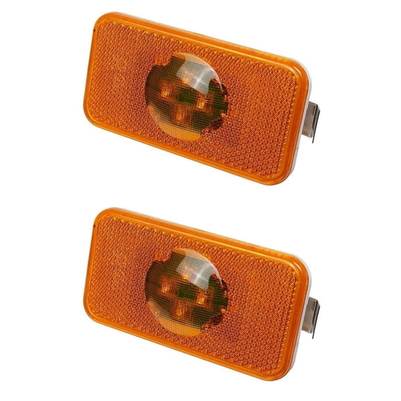 2X 24V Car Truck LED Side Marker Light Amber Indicator Lamp 4 LED for Trucks FM/,2 * Side Marker Light,yellow