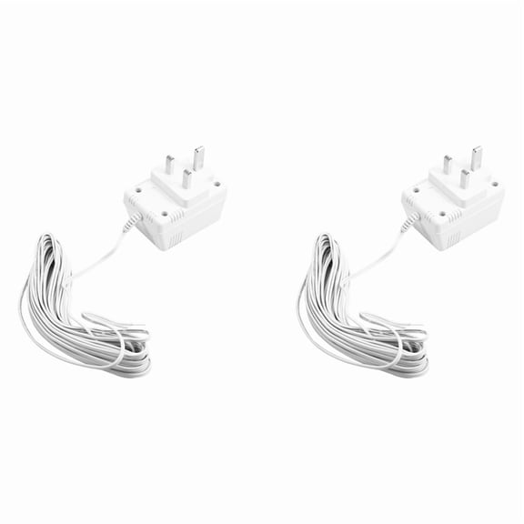 2X 24V Doorbell Transformer Adapter for Video Doorbells, Enhanced Performance & Easy Installation UK PLUG,2 x Doorbell Transformer,White