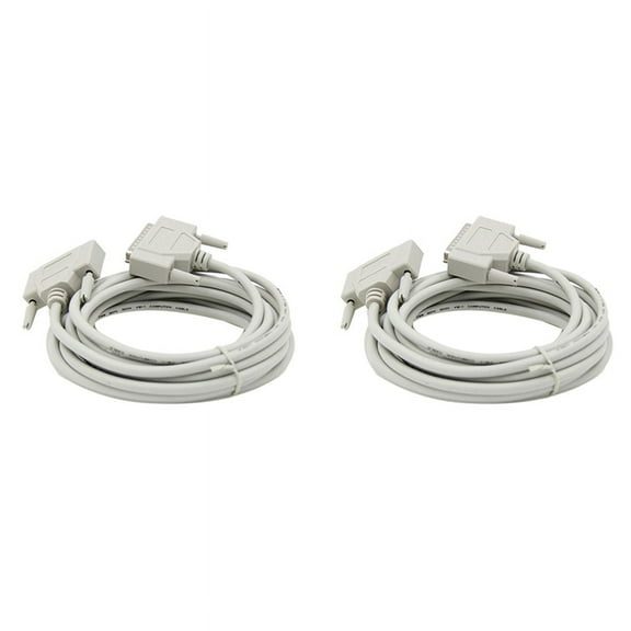 2X 25-Pin M to Hole F Extension Cable,DB25 - Parallel Printer Extension Cable (25 Pin, Male to Female, 1.5 Meter)