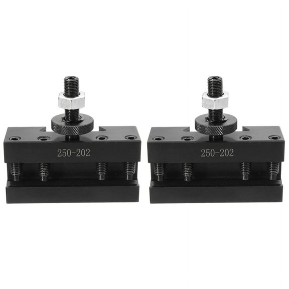 2X 250-202 Quick Change Bxa 2Xl Tool Post Oversize Boring Turning Holder Boring/Facing/Turning Holder,2 x Turning & Facing Tool Holder,Black