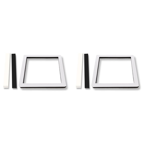 2X 25071 RV & Roof Air Conditioner Gasket Kit, Self-Adhesive Picture Frame Gasket & Self-Adhesive Leveling Pads,2 x Roof Air Conditioner Gasket Kit,White & Black