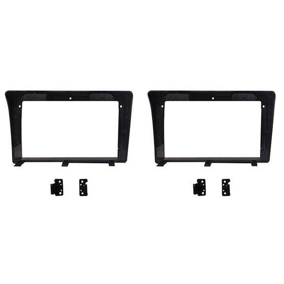 2X 2Din Car Radio Fascia for Jumper/ Boxer/ Ducato 2006+ DVD Stereo Frame Plate Adapter Mounting Dash,2 x Car radio cover,Black
