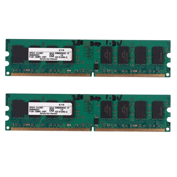 2X 2GB DDR2 PC2-6400 800MHz 240Pin 1.8V Desktop DIMM Memory RAM for , for AMD(2GB/800,W),2 * Memory RAM,green