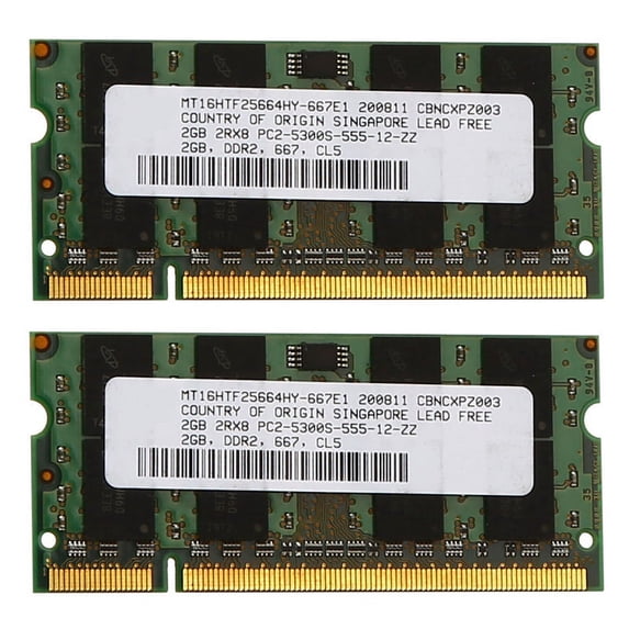 2X 2GB DDR2 RAM Memory 667Mhz PC2 5300 Laptop Ram Memoria 1.8V 200PIN SODIMM for