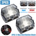 thumbnail image 1 of 2X 2Way Distribution Block 0 Gauge In Out Car Audio Amp Power Ground Distributor, 1 of 9