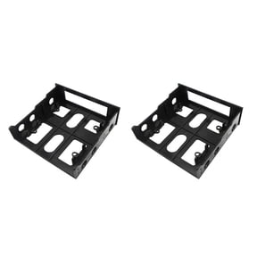 2X 3.5 Inch to 5.25 Inch Floppy to Optical Drive Bay Mounting Bracket Converter for Front Panel USB Hub Harddisk Box