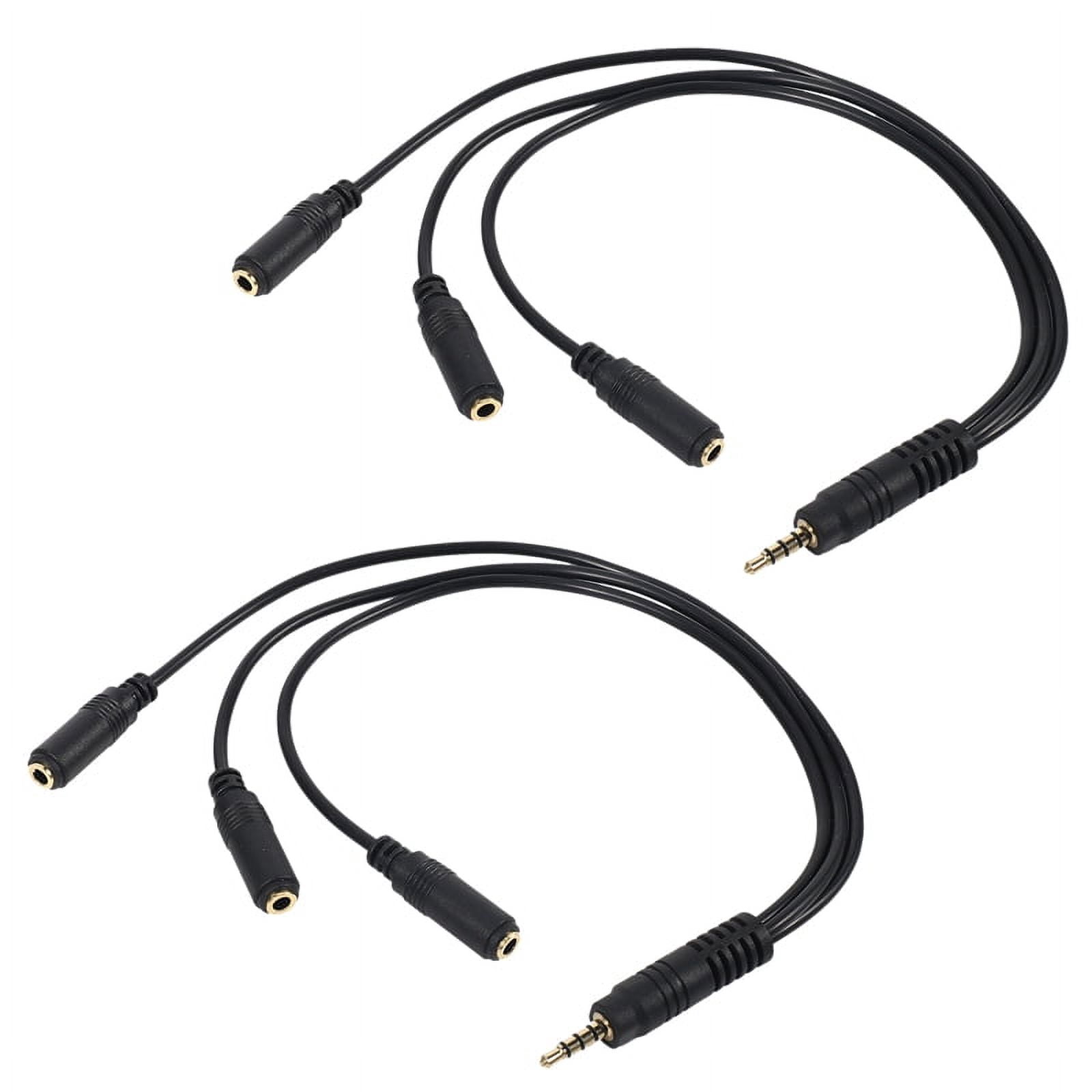 2X 3.5mm Stereo Audio Splitter Cable Gold Plated 3.5mm (1/8 Inch) TRRS ...