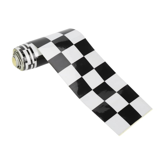 2X 3 Inch Black/White Checkered Decal Tape Car Motorcycle Bike Tank Sticker