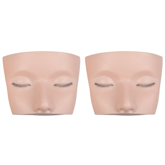 2X 3 Layers Lashes Mannequin Head for Practice Lash Makeup Tool Extensions Eyelashes Grafting Training Tool