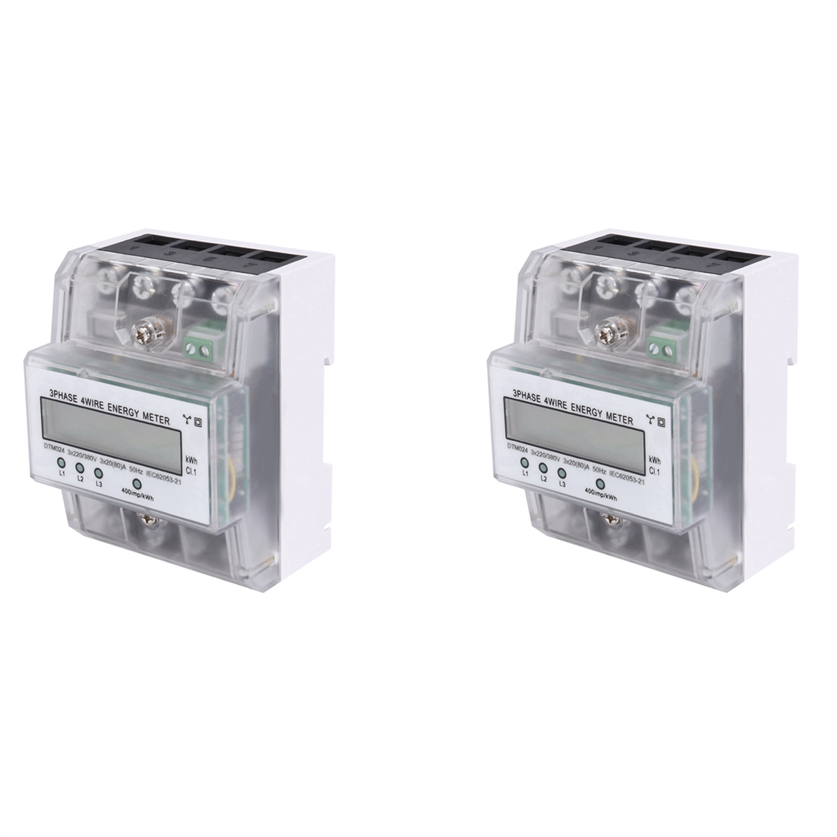 2X 3 Phase 4 Wire Energy Meter 220/380V 2080A Energy Consumption KWh