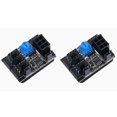 2X 3-Pin 4-Pin Fan Adapter PWM PC Case Cooling Fan Hub 8-Way Splitter ...