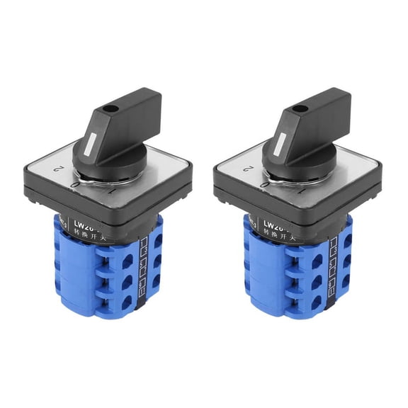 2X 3 Positions On--on Changeover Control Rotary Cam Switch 20A