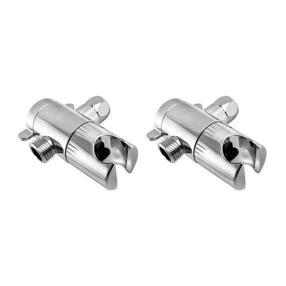 2X 3 Way Shower Diverter with Hand Shower Cradle Overhead Spray Shower Arm Tee Splitter Boom Adapter