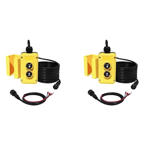 2X 3 Wire Dump Trailer Remote Control Switch for 12V DC Single Acting Hydraulic Pump Dump Trailer for Lift Unloading
