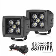2X 3"inch LED Work Light Bar Spot Cube Pods Driving Fog Lamp Off Road Truck+Wire
