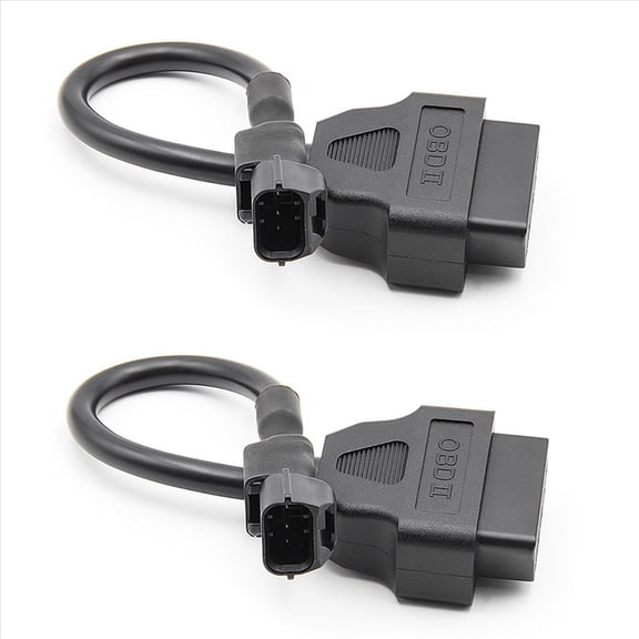 2X 3 to 16 Pin Motorcycles OBD Adaptors OBD2 Diagnostic Cable Extension Connectors for Motorcycles Accessories,2 x Motorcycles OBD Adaptors,black