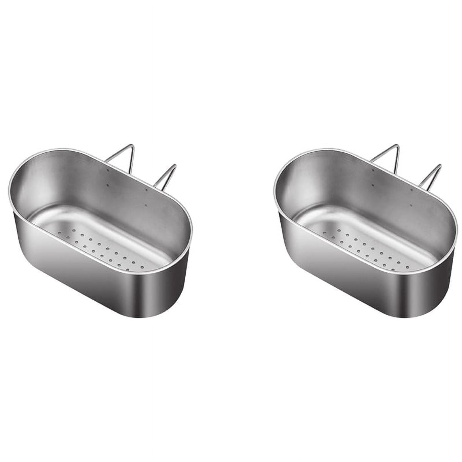 2X 304 Stainless Steel Kitchen Sink Drain Basket, Dishwashing Sink ...