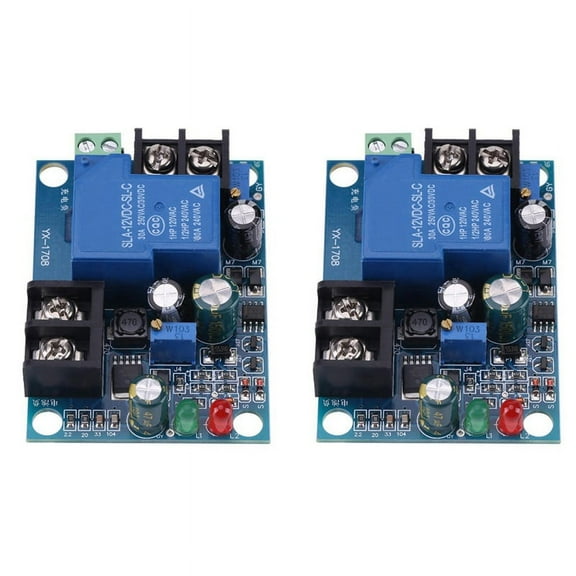 2X 30A 24V Automatic Battery Charging Controller Protection Module YX1708 Battery Undervoltage Charge Control Module,2 x Charge Control Module,Blue