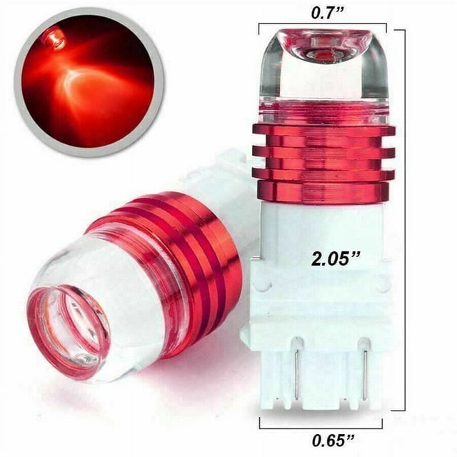 2X 3157 Red Led Strobe Flashing Blinking Brake Tail Light/Parking Bulbs