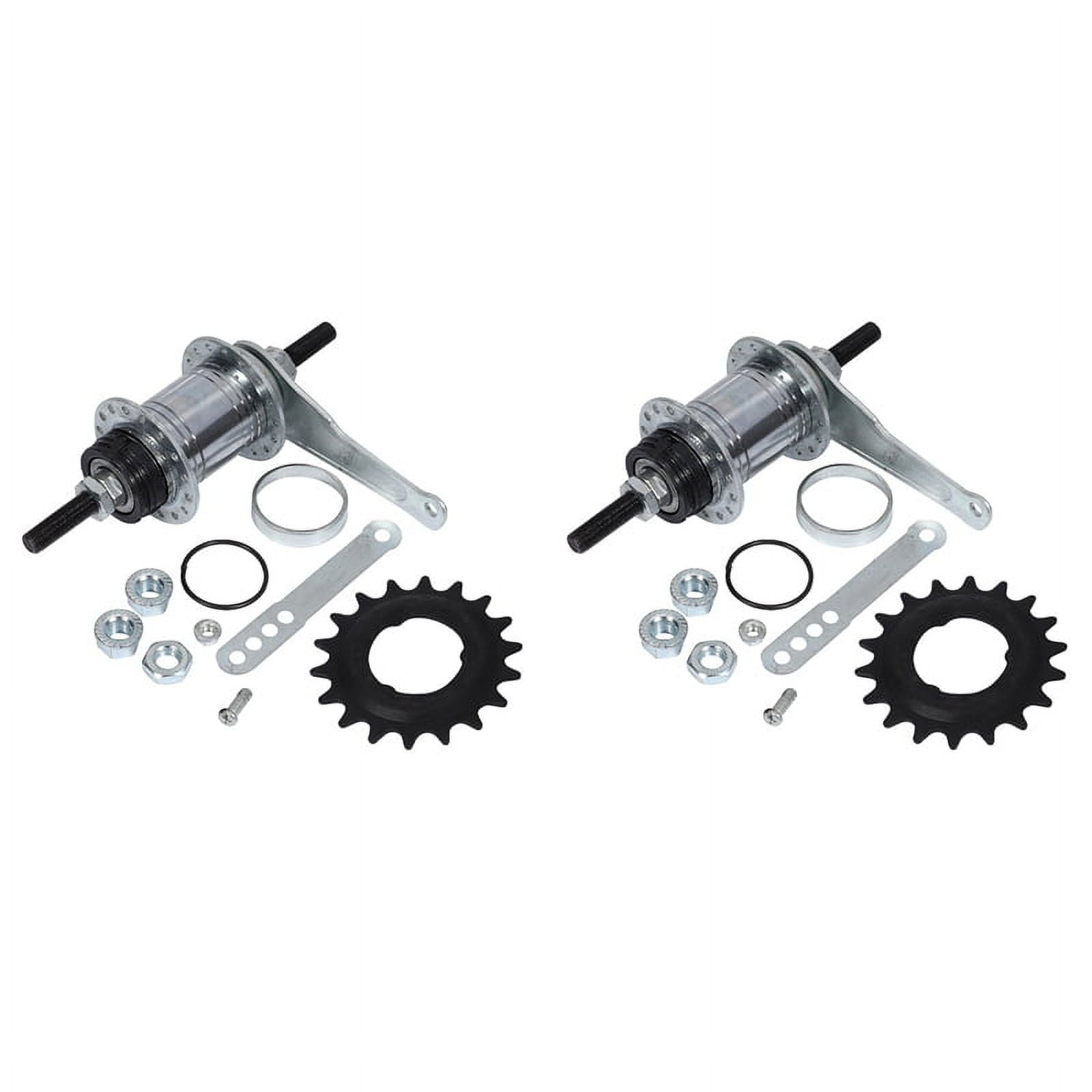 2X 36 Hole Reversing Backwards Brake Fixed Bike Rear Hub Aluminum