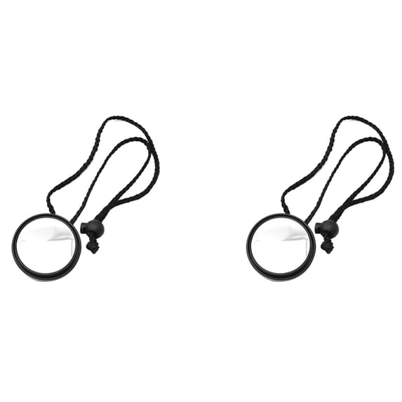 2X 360 Degree Rearview Mirror Diving Gear Scuba Diving Adjustable Rearview Mirror with Lanyard Safety,2 x Rearview Mirror,Black