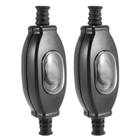 2X 3A 250V 6mm Waterproof in Line Switch Cord Switch IP65 Round Wire Silver Contact Double Cut Switch Dust Switch