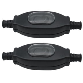 2X 3A 250V 8mm Waterproof in Line Switch Cord Switch IP65 Round Wire Silver Contact Double Cut Switch Dust Switch