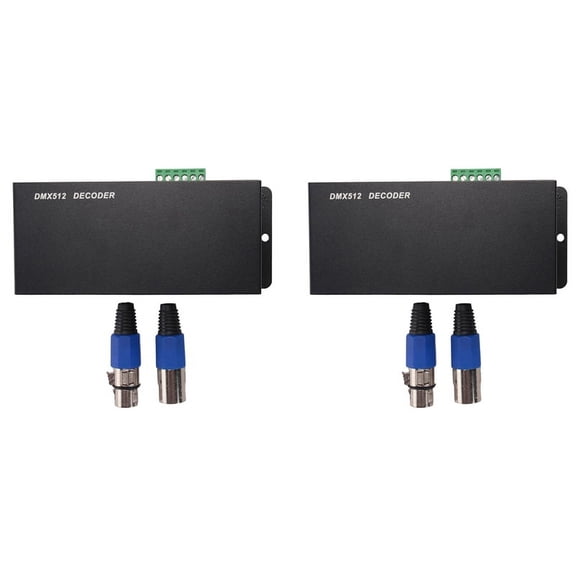 2X 3CH DC12-24V RGBW 512 Decoder LED Controller RGB LED DMX512 Decoder, DMX512-3CH
