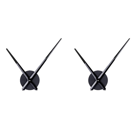 2X 3D Clock Hands,DIY Large Movement Mechanism Needles,Wall Accessories Part Replacement,Black