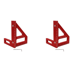 2X 3D Multi-Angle Measuring Ruler 45/90 Degree Aluminum Alloy Drawing Line Ruler High- Layout Measurement Tool