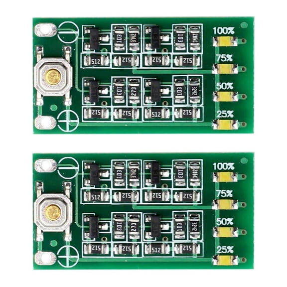 2X 3S 11.1V 12V 12.6V Lithium Battery Capacity Indicator Module Lipo Li-Ion Power Level Display Board 3 Series 9-26V,2 x Battery Capacity Indicator Module,Photo Color