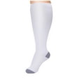 thumbnail image 1 of 2X-3X Plus Size Compression Socks for Men Big & Tall Over the Calf Stretchy Solid Color Athletic Running Hiking Soccers Long Tube-Sock, 1 of 2