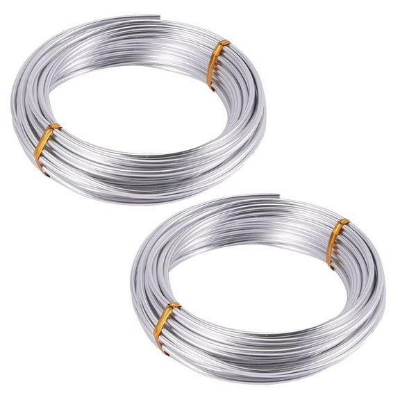 2X 3mm Wire 10M Craft Silver Wire for Jewellery Making Clay Modelling Bonsai and Model