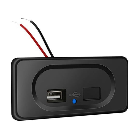 2X 4.8A Dual-USB Car Charger Socket 12V 24V for Motorcycle Auto Truck ATV Boat RV Bus Power-Adapter Outlet LED Light