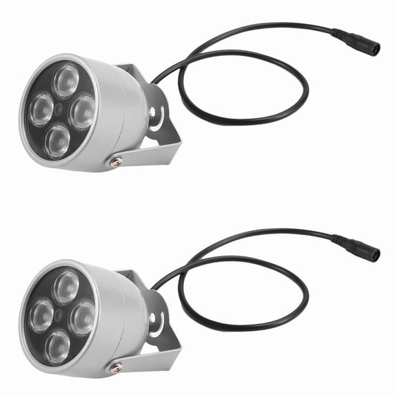 2X 4 Array LEDs Infrared Waterproof Night Vision IR Illuminator Light Fill Light DC 12V for Security Camera