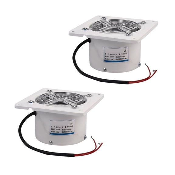 2X 4 Inch 20W Ventilating Exhaust Extractor Fan Window Wall Kitchen Toilet Bathroom Blower Air Clean Cooling Vent ,Rust-Proof
