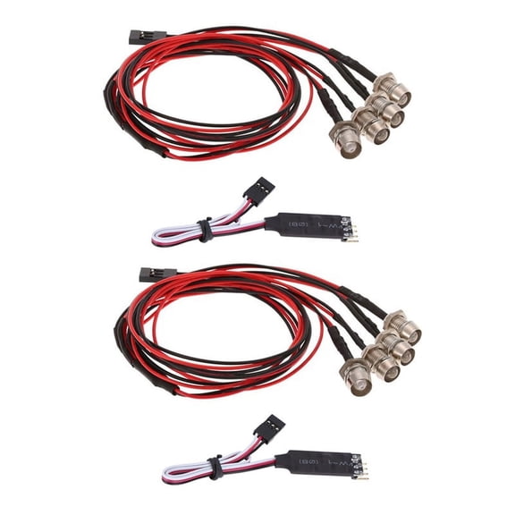 2X 4 LED Light Kit 2 White 2 Red with 3CH Lamp Control Panel for 1/10 1/8 TRX4 Axial SCX10 D90 RC Car