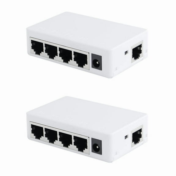 2X 4 Port POE Extender 100Mbps 1 in 4 Out 250 Meters Network Switch Repeater IEEE802.3af/At for PoE Switch NVR IP Camera