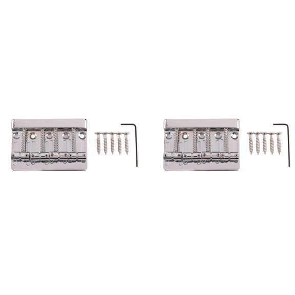 2X 4 String Hardtail Bridge for Jazz Chrome 201B-4 Badass