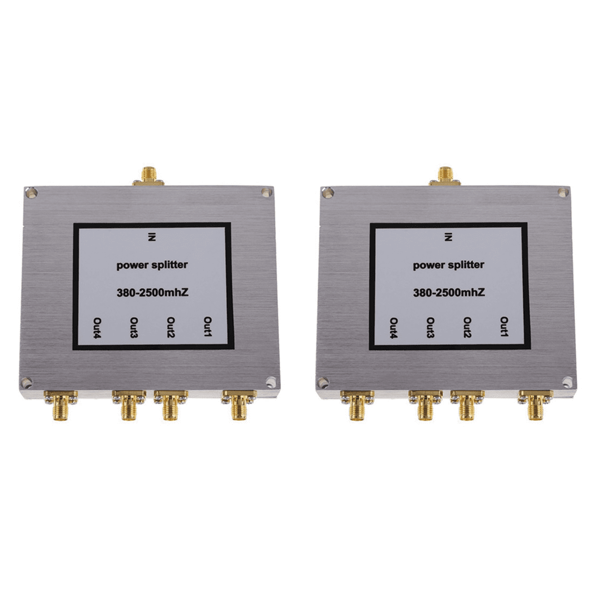 2X 4 Way SMA Power Splitter 380Mhz-2500MHz,SMA Female Power Divider ...